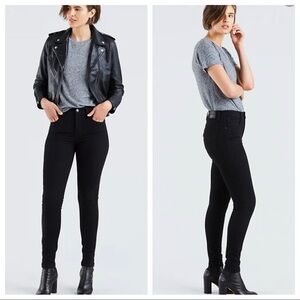 Levi's 721 High Rise Skinny Black Jeans NWT Size 23